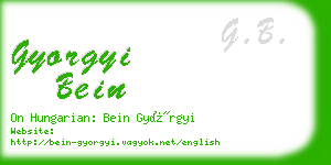 gyorgyi bein business card